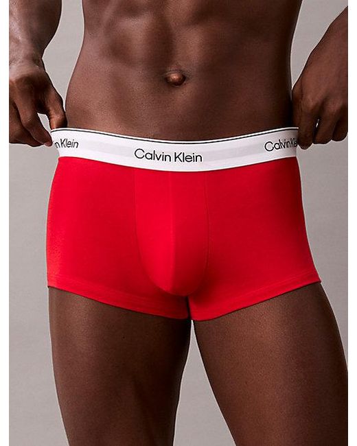 Calvin Klein Multicolor 3 Pack Low Rise Trunks Icon Cotton Stretch for men