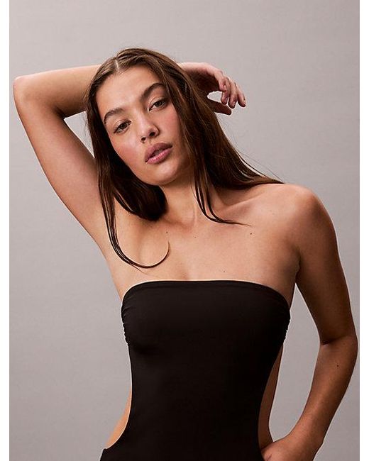 Calvin Klein Black Cut Out Swimsuit Intense Power