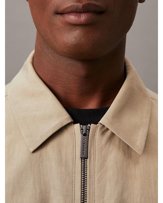 Calvin Klein Gray Linen Lyocell Jacket for men