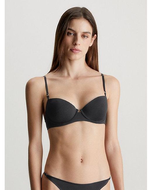 Calvin Klein Black Lift Balconette Bra Minimalist