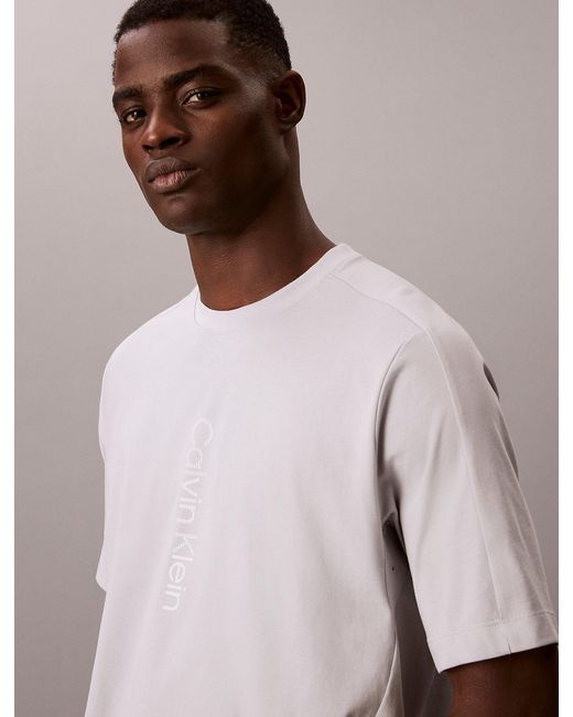 Calvin Klein Pink Performance Cotton Blend Gym T-Shirt for men