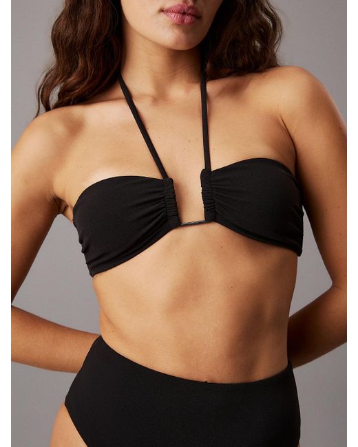 Calvin Klein Black Bandeau Bikini Top