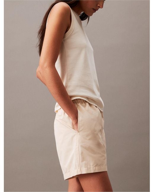 Calvin Klein Natural Tech Cotton Blend Pull-on Shorts
