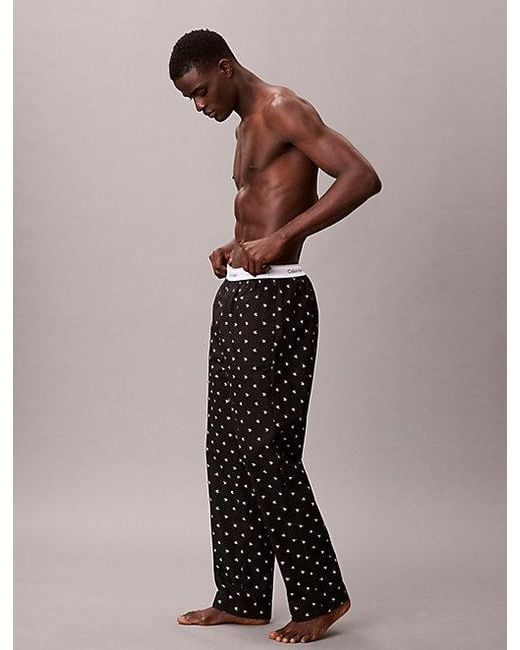 Calvin Klein Multicolor Pyjama Pants Cotton Poplin for men
