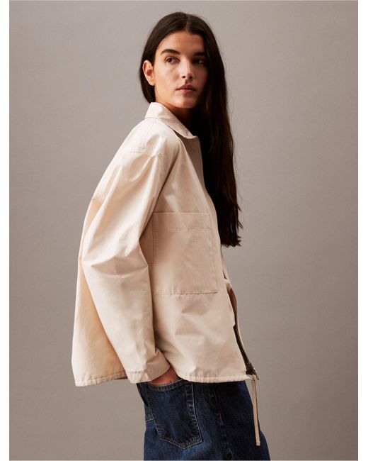 Calvin Klein Natural Tech Cotton Blend Full Zip Jacket