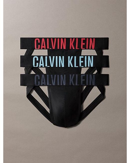 Calvin Klein Multicolor 3 Pack Jock Straps Intense Power Micro for men