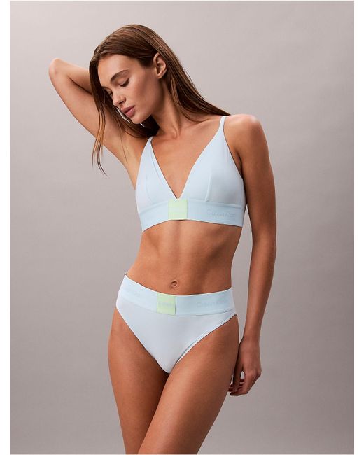 Calvin Klein Multicolor Modern Logo Unlined Triangle Bralette