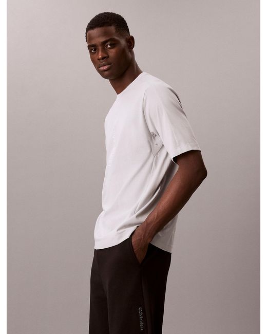 Calvin Klein Pink Performance Cotton Blend Gym T-Shirt for men