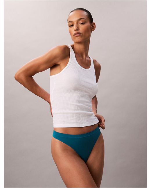 Calvin Klein White Bonded Flex Thong
