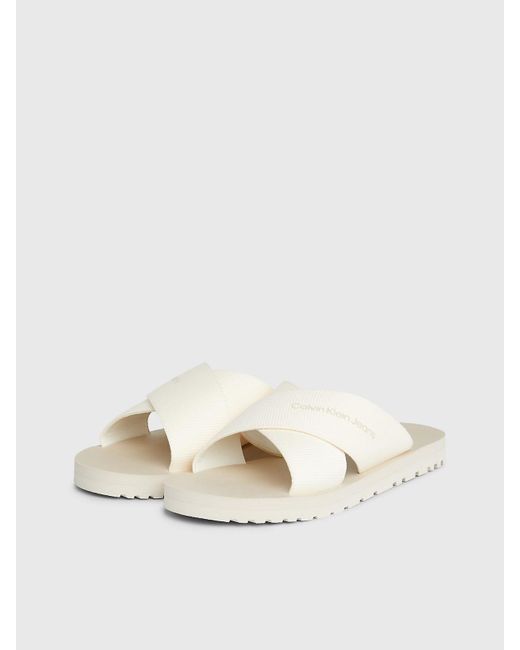 Calvin Klein Natural Webbing Sandals for men