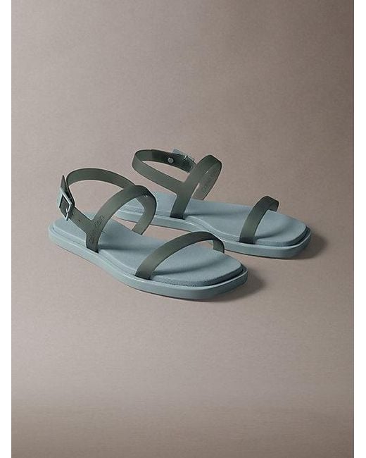Calvin Klein Gray Finni Jelly Slingback Sandals