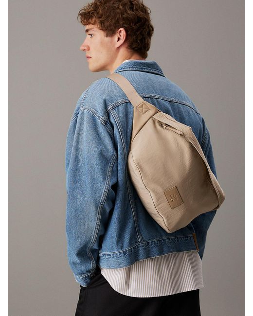 Calvin Klein Gray Oversized Bum Bag for men