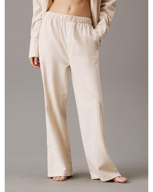 Calvin Klein Natural Cotton Flannel Pyjama Pants