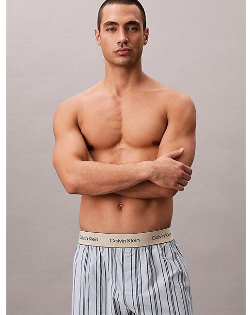 Calvin Klein Multicolor Cotton Poplin Boxers for men