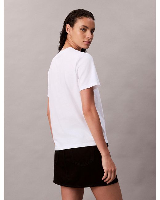 Calvin Klein White Monogram Logo T-Shirt