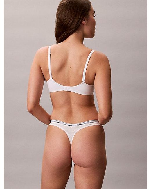 Calvin Klein Pink Thong Icon Logo