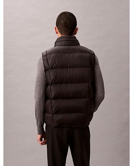 Calvin Klein Brown Nylon Quilted Puffer Vest for men
