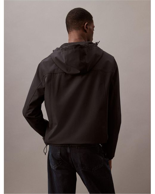 Calvin Klein Brown Soft Shell Utility Jacket for men