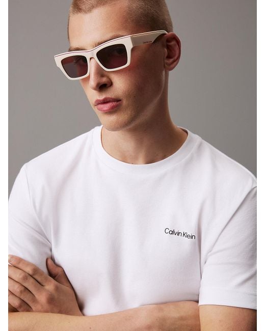 Calvin Klein Pink Modified Rectangle Sunglasses Ckj24602S