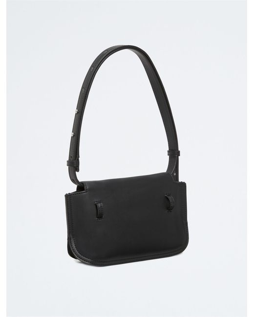 Calvin Klein Elemental Mini Flap Messenger Bag in Black Lyst