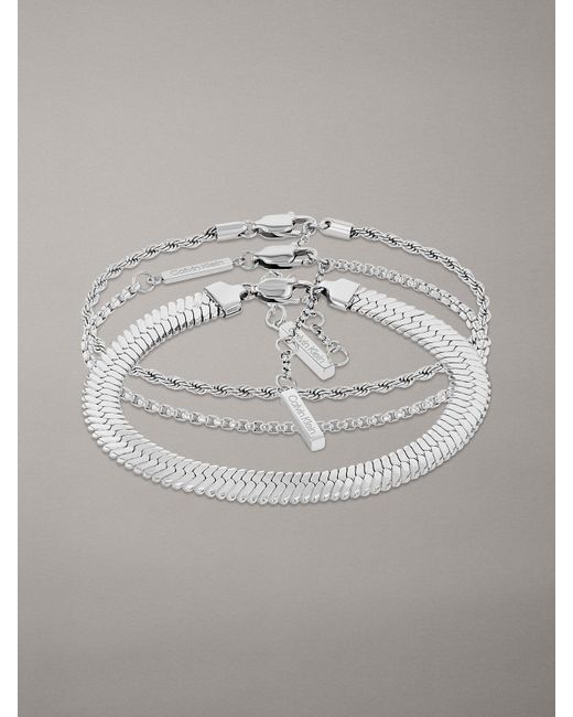 Bracelet - Accent Calvin Klein en coloris Gray