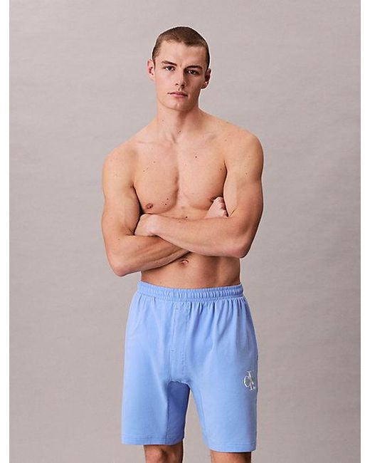 Calvin Klein Pyjamashort in het Blue voor heren