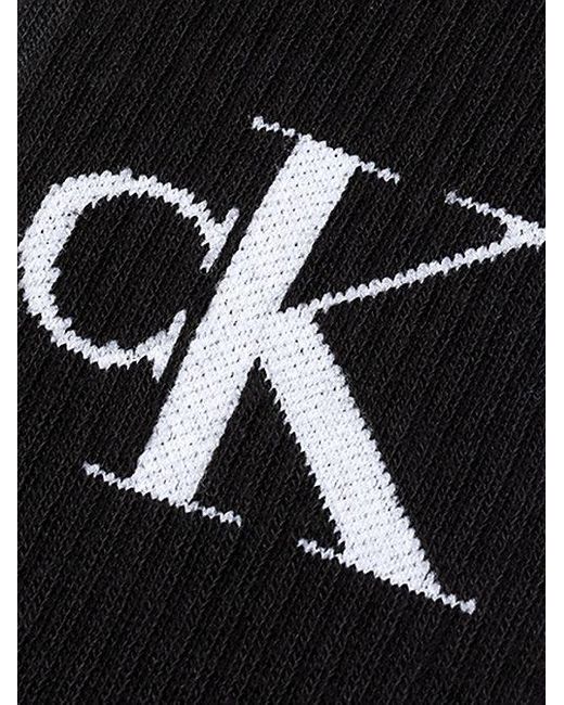 Calvin Klein Black Jeans 4 Pack Soft Combed Cotton Logo Crew Socks for men