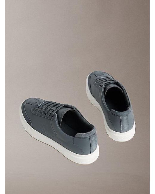 Calvin Klein Metallic Premier Leather Signature Trainers for men