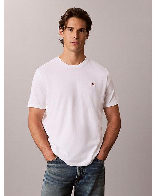 Calvin Klein Multicolor Jeans 2 Pack Cotton Badge T-Shirts for men