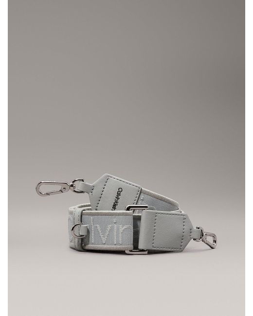 Calvin Klein Gray Logo Jacquard Shoulder Strap