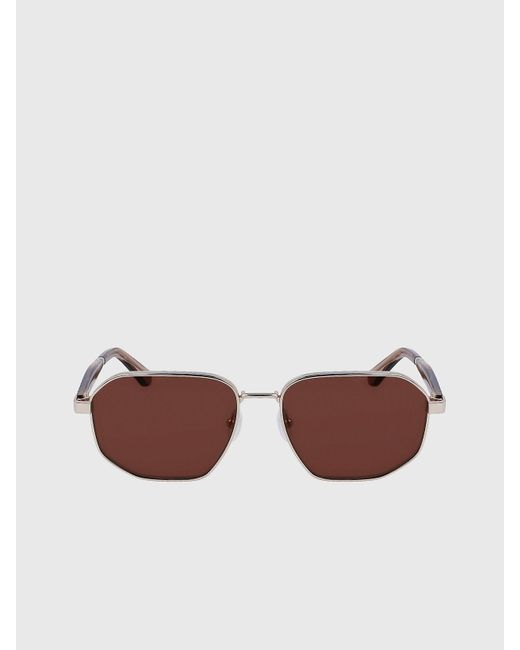 Calvin Klein Brown Rectangle Sunglasses Ck23102S for men