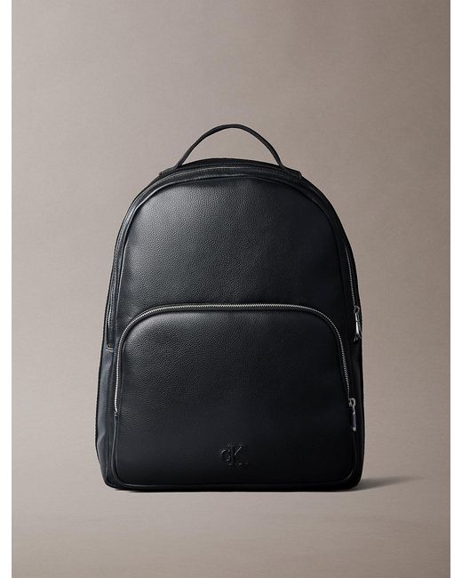 Calvin Klein Blue Logo Webbing Strap Round Backpack for men