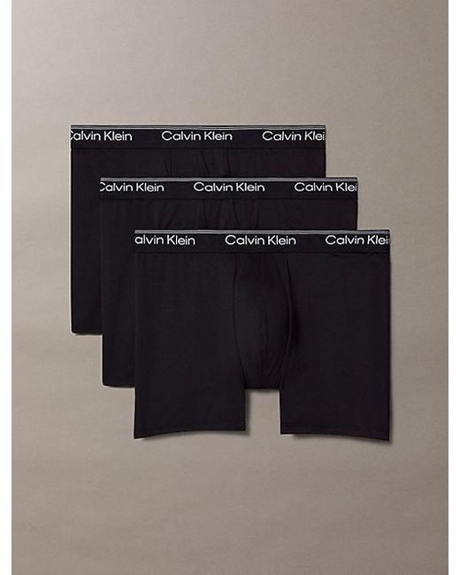 Calvin Klein 3Er-Pack Lange Boxershorts in Blue für Herren