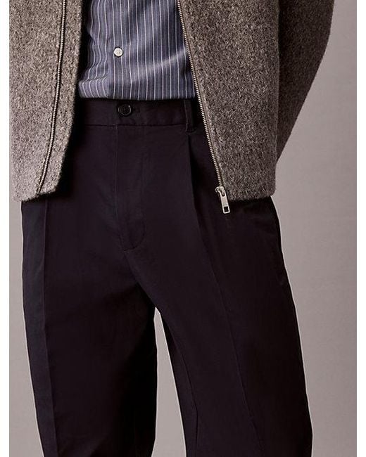 Calvin Klein Multicolor Sateen Chino Pants for men