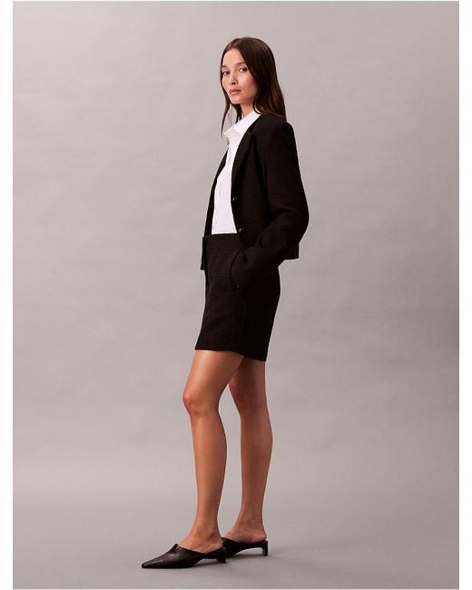 Calvin Klein Brown Tweed Tailored Shorts