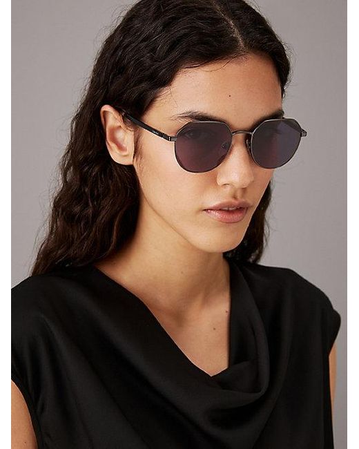 Calvin Klein Blue Round Sunglasses