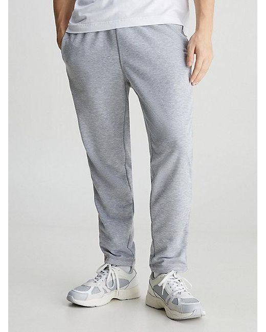 Calvin Klein Badstof joggingbroek in het Gray voor heren