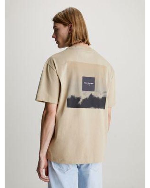 Camiseta con estampado fotográfico Calvin Klein de hombre de color Natural