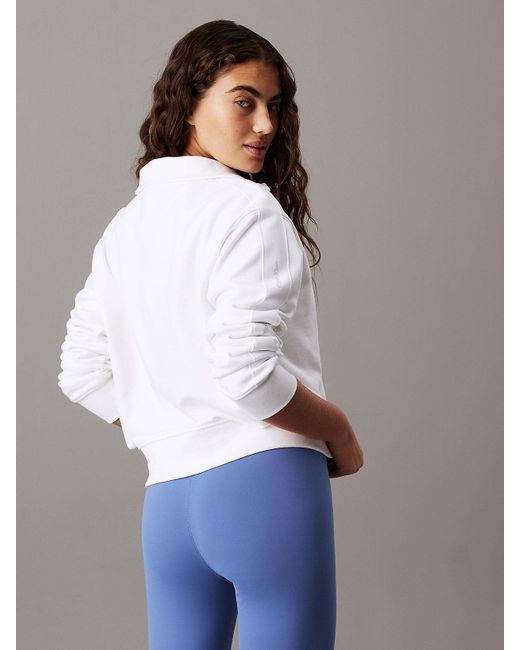 Calvin Klein White Fleece Sweatshirt