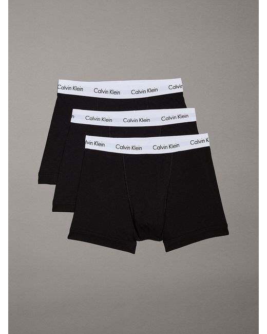 Calvin Klein Black 's 3 Pack Trunks for men