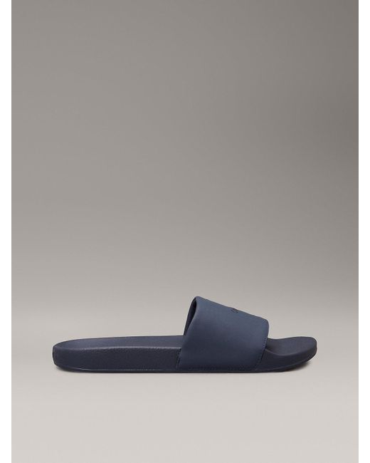 Claquettes Avec Logo Calvin Klein pour homme en coloris Gray