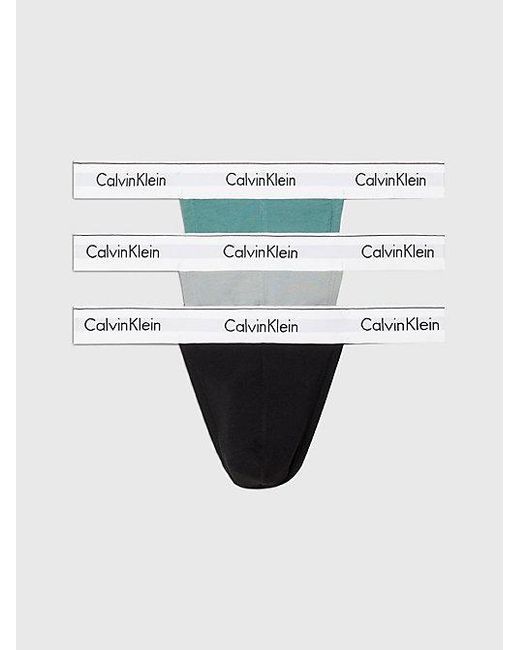 Calvin Klein 3-pack Strings - Modern Cotton in het White voor heren