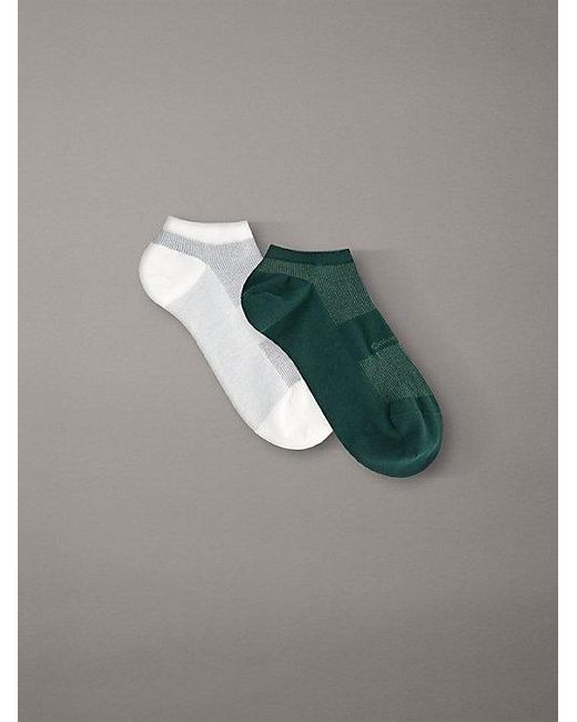 Calvin Klein Gray 2 Pack Moisture-Wicking Trainer Socks for men
