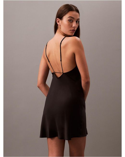 Calvin Klein Brown Instinct Satin Chemise