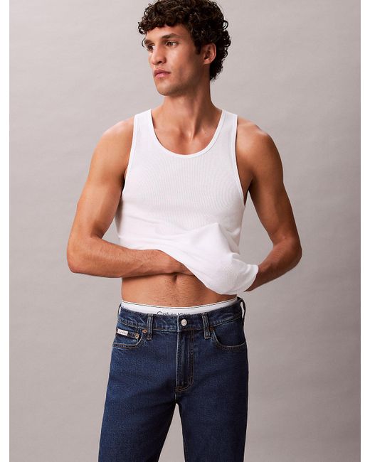 Calvin Klein Blue Slim Tapered Jeans for men