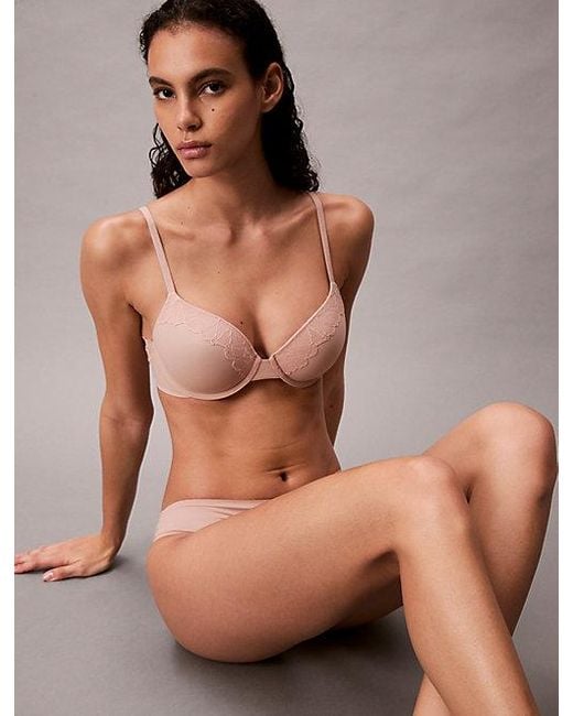 Calvin Klein Multicolor Lightly Lined Full Coverage Bra Perfectly Fit Lace