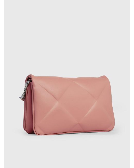 Calvin Klein Pink Quilted Convertible Shoulder Bag