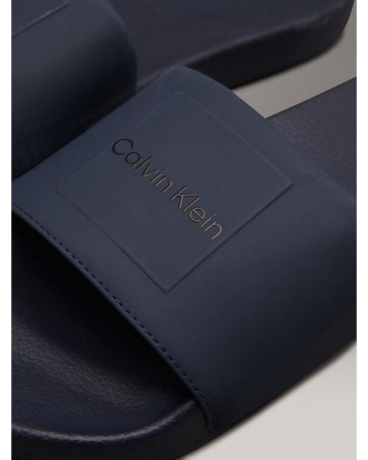 Calvin Klein Gray Logo Sliders for men