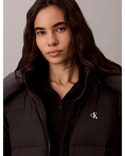 Calvin Klein Black Jeans Long Puffer Jacket