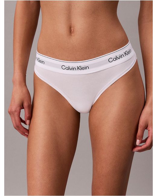 Calvin Klein White Thong Icon Cotton Modal